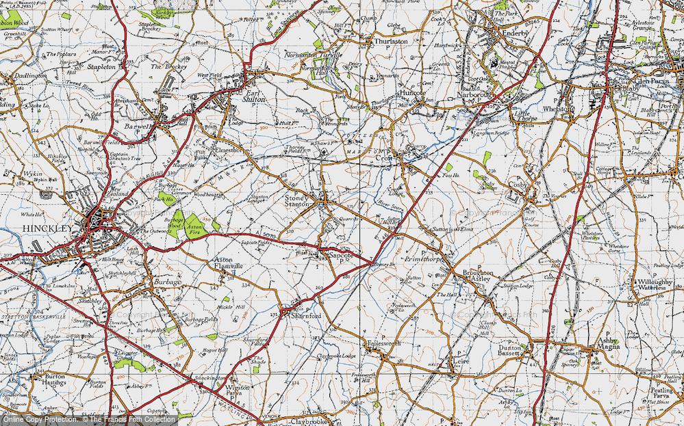 Old Map of Historic Map covering Stoney Cove in 1946