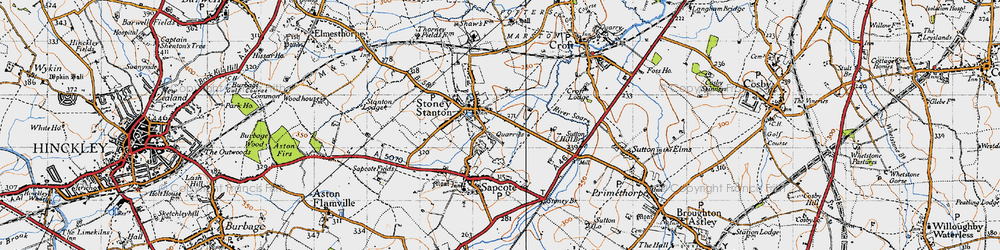 Old map of Stoney Cove in 1946