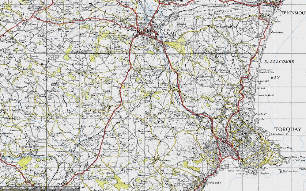 Old Map of Historic Map covering Blair Hill in 1946