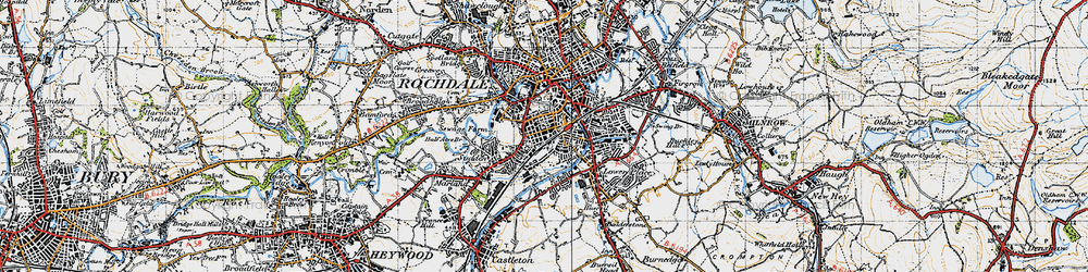 Old map of Stoneyfield in 1947