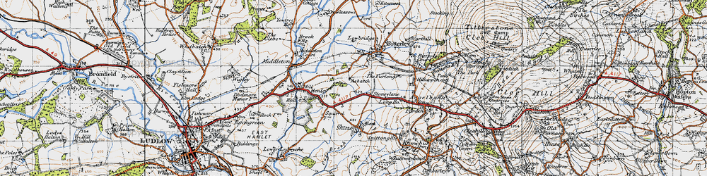 Old map of Asbatch in 1947