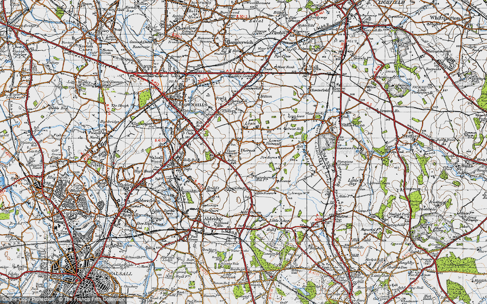 Old Map of Stonnall, 1946 in 1946