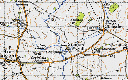 Old map of Stonton Wyville in 1946