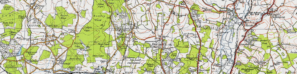 Old map of Stony Batter in 1940