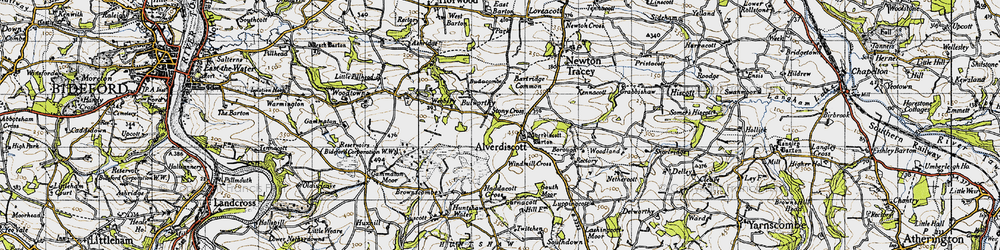 Old map of Stony Cross in 1946