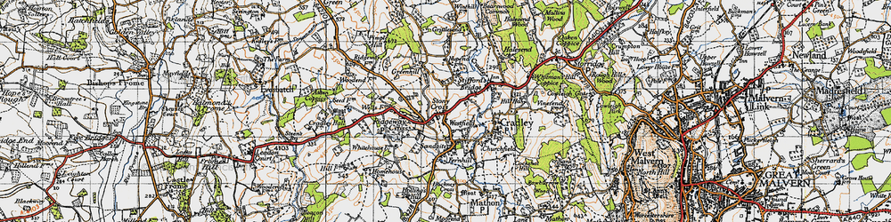Old map of Stony Cross in 1947