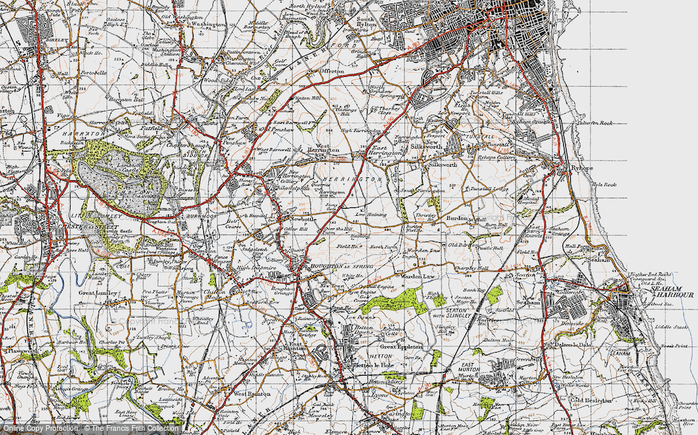 Old Map of Stony Gate, 1947 in 1947