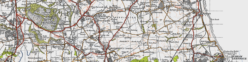 Old map of Stony Gate in 1947