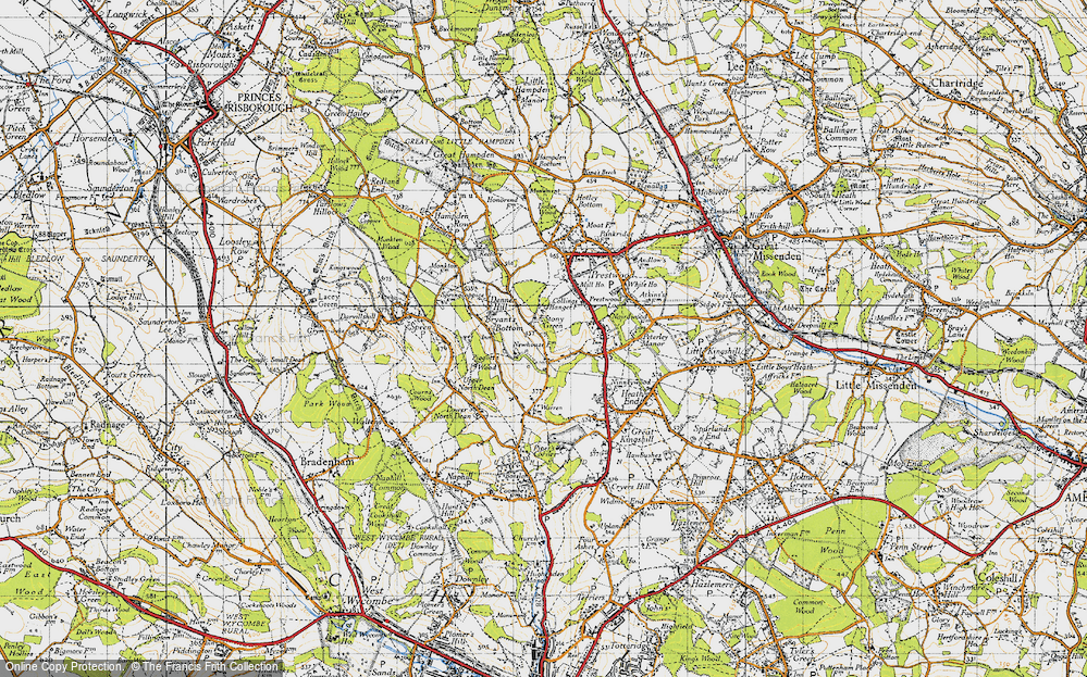 Old Map of Stony Green, 1947 in 1947