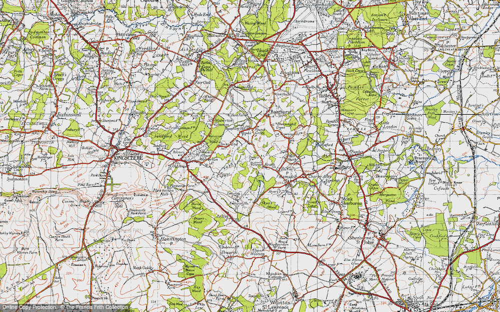 Old Map of Stony Heath, 1945 in 1945