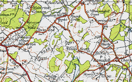 Old map of Stony Heath in 1945