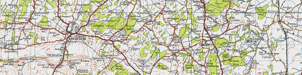 Old map of Ewhurst Park in 1945