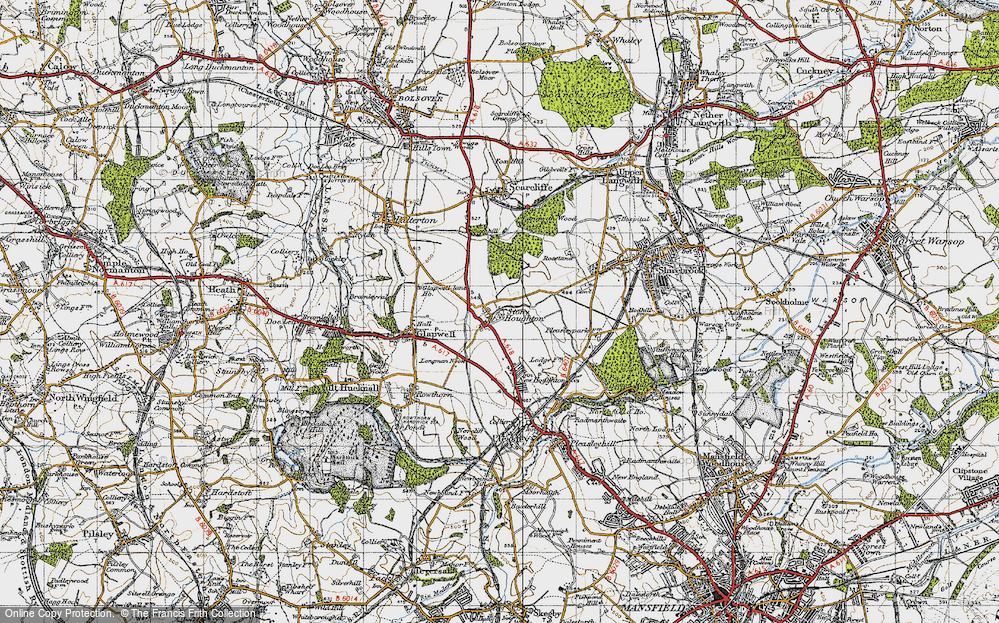 Old Map of Stony Houghton, 1947 in 1947