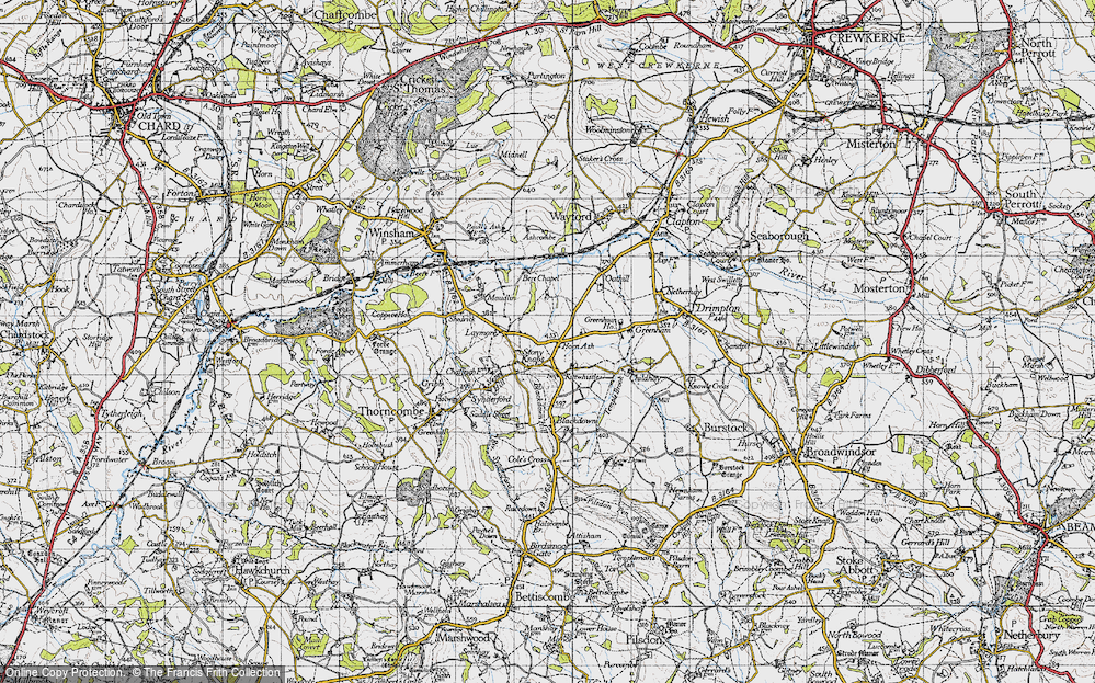 Old Map of Stony Knaps, 1945 in 1945
