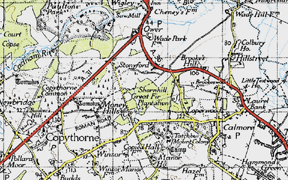 Old map of Brooke's Hill in 1945