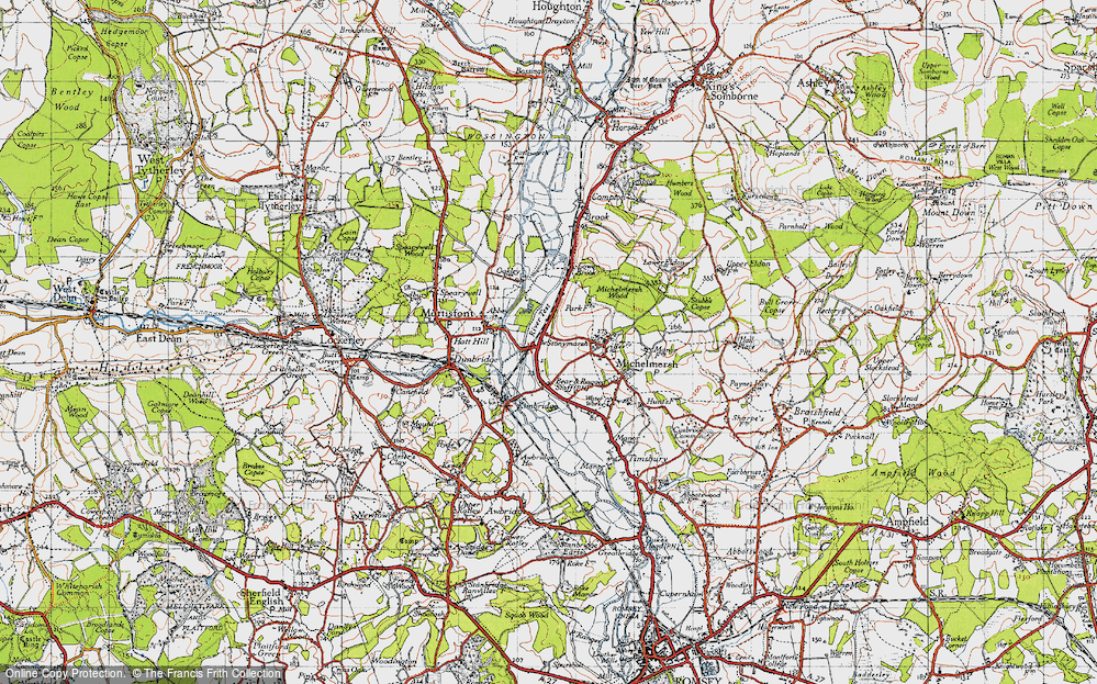 Old Map of Stonymarsh, 1945 in 1945