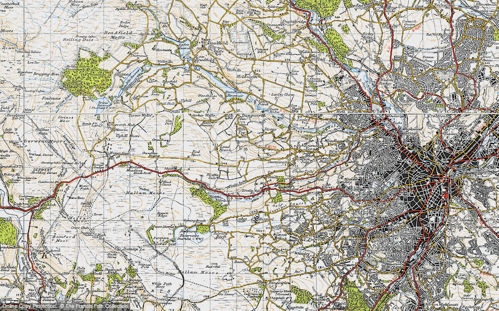Old Map of Stopes, 1947 in 1947