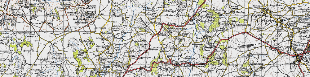 Old map of Stopgate in 1946