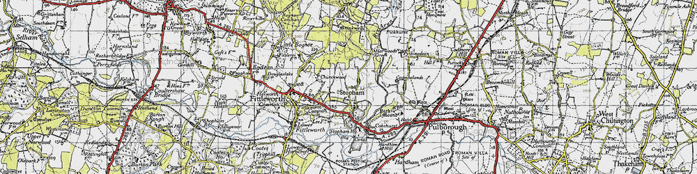 Old map of Stopham Ho in 1940