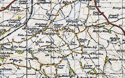 Old map of Stopper Lane in 1947