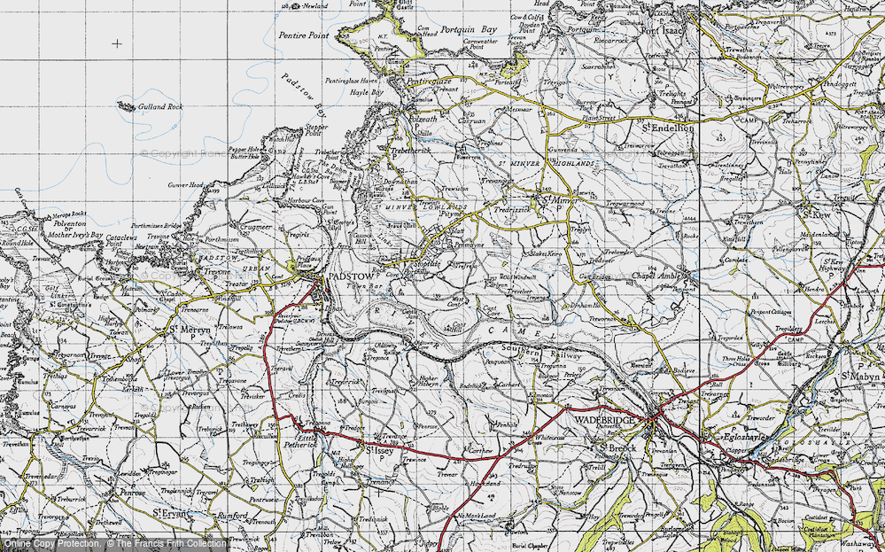 Old Map of Stoptide, 1946 in 1946
