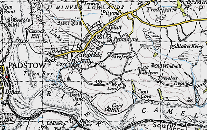 Old map of Stoptide in 1946