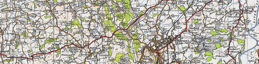 Old map of Storridge in 1947