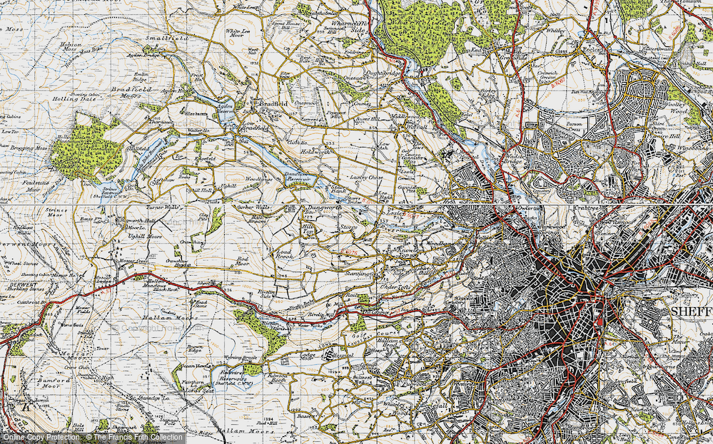 Old Map of Storrs, 1947 in 1947