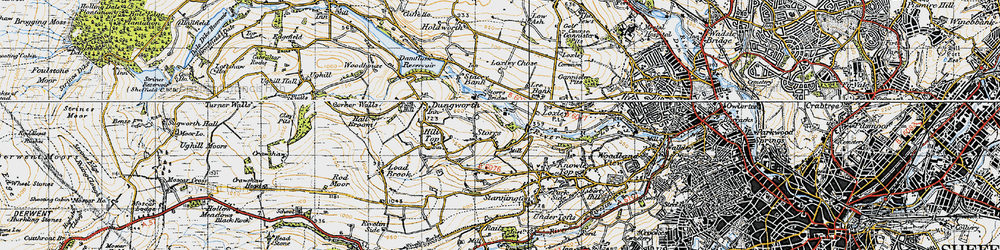 Old map of Storrs in 1947