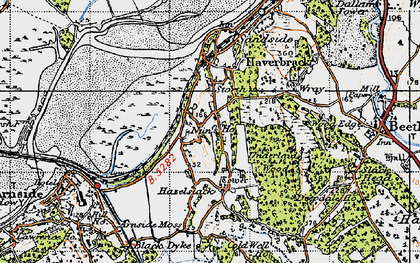 Old map of Storth in 1947
