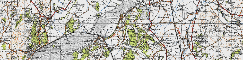 Old map of Storth in 1947