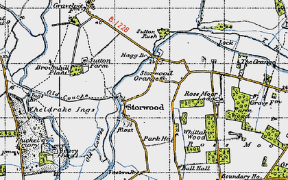 Old map of Broomhill Plantn in 1947