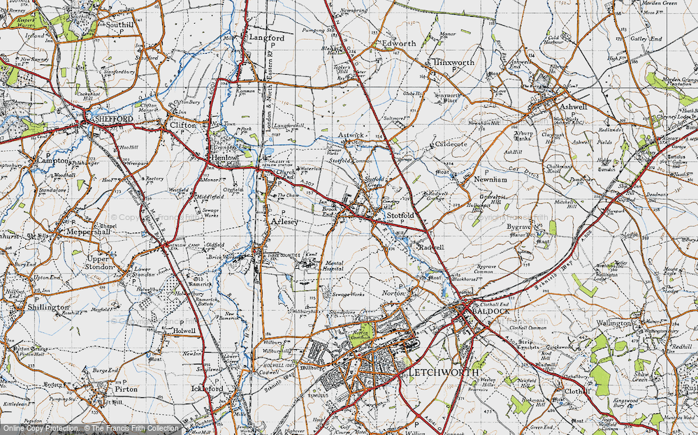 Old Map of Stotfold, 1946 in 1946