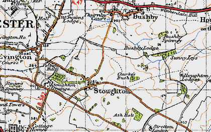 Old map of Stoughton in 1946
