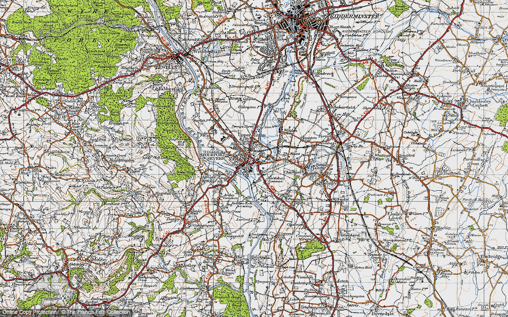 Old Map of Stourport-on-Severn, 1947 in 1947