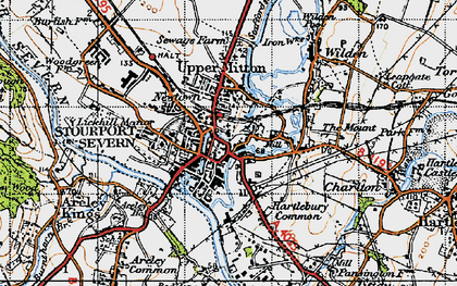 Old map of Stourport-on-Severn in 1947
