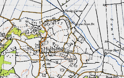 Old map of Broadacre in 1945