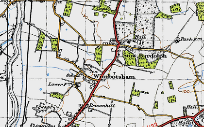 Old map of Stow Bardolph in 1946