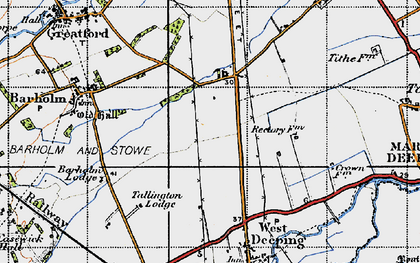 Old map of Stowe in 1946