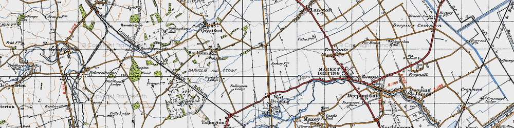 Old map of Stowe in 1946