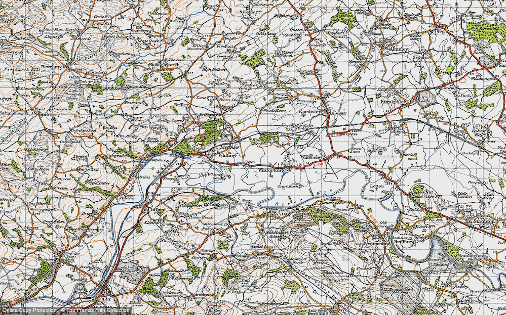 Old Map of Stowe, 1947 in 1947