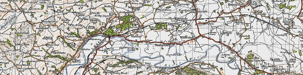 Old map of Stowe in 1947