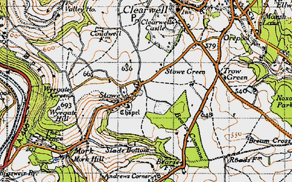 Old map of Stowe Green in 1946
