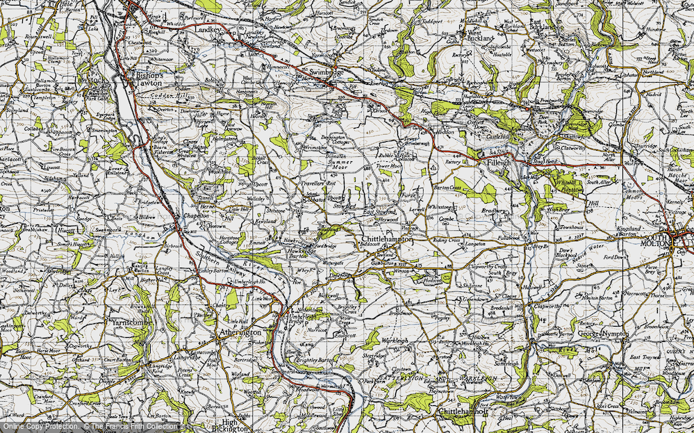 Old Map of Stowford, 1946 in 1946