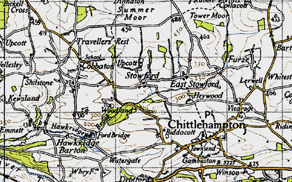 Old map of Biddacott in 1946