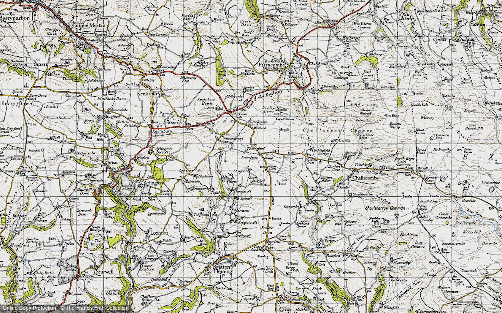 Old Map of Stowford, 1946 in 1946