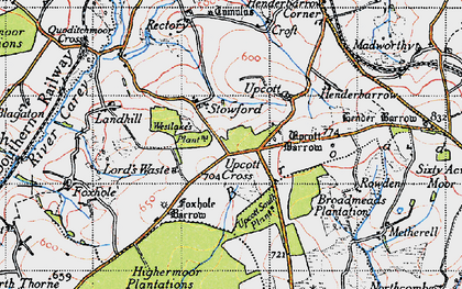 Old map of Stowford in 1946