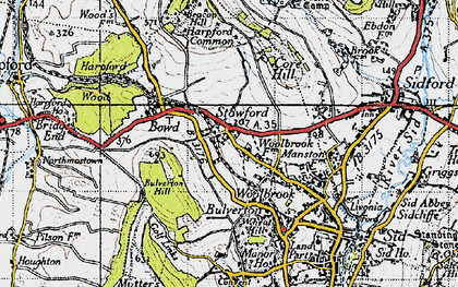 Old map of Stowford in 1946