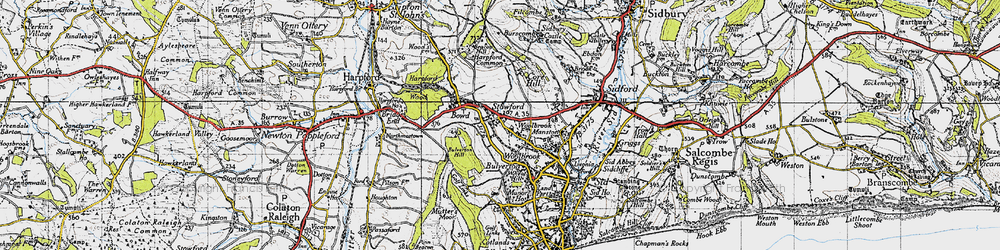 Old map of Stowford in 1946