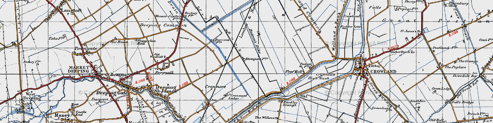 Old map of Stowgate in 1946